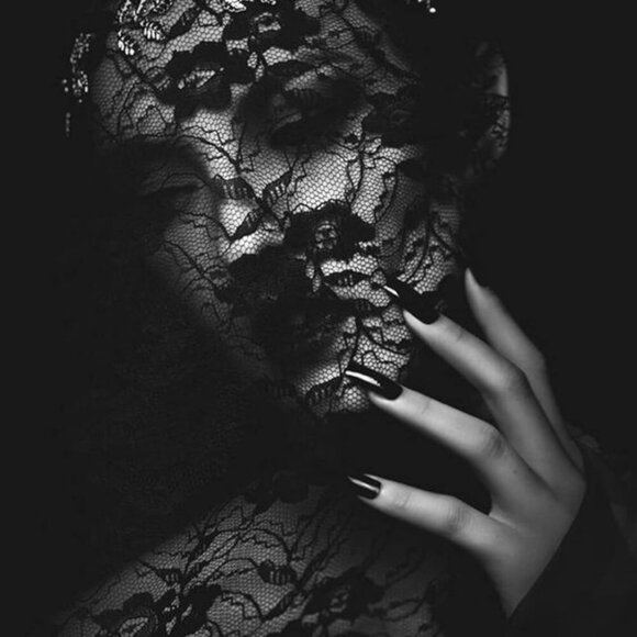 Lace Hole Full Face Mask Gothic Sexy Halloween Adult Spandex Cloth Cosplay Mask - Picture 3 of 5